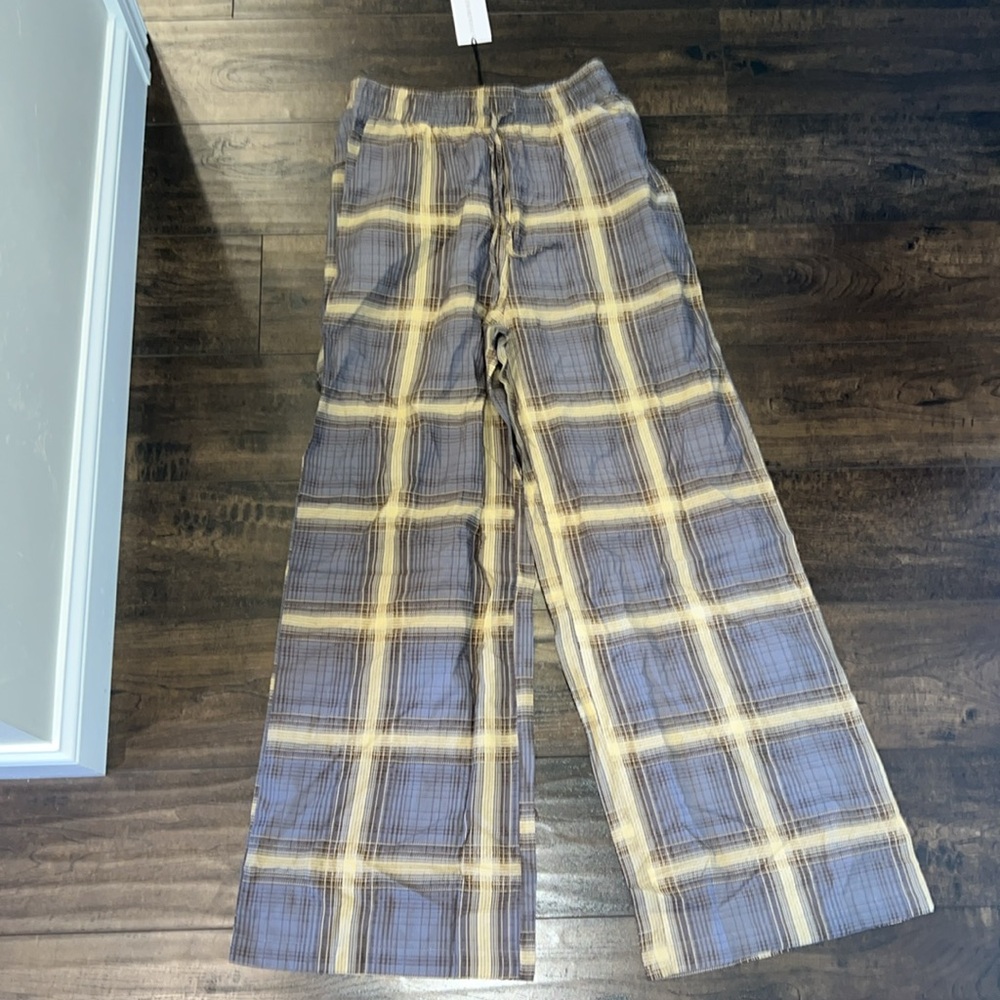 NWT WeWoreWhat Sage Plaid Pull-On Pajama Pants - Picture 3 of 8